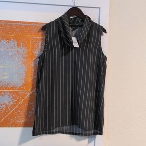 NWT Ann Taylor striped sleeveless cowl neck top